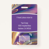 Persoonlijk Ziekenhuis werknemer Foto ID-kaart Badge (Achterkant)