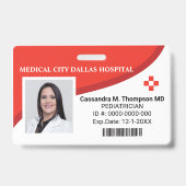 Persoonlijk Ziekenhuis werknemer Foto ID-kaart Badge (Front)