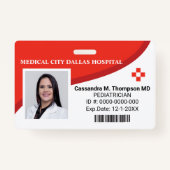 Persoonlijk Ziekenhuis werknemer Foto ID-kaart Badge (Voorkant)