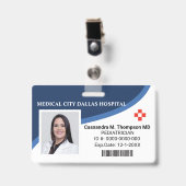 Persoonlijk ziekenhuispersoneel foto ID-badge Badge (Voorzijde met clip)