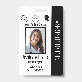 Persoonlijk ziekenhuiswerknemerlogo en foto-ID Badge