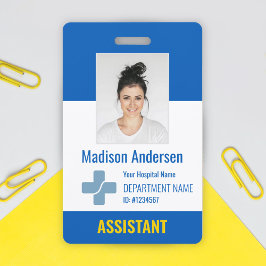 Persoonlijk ziekenhuiswerknemerlogo en foto-ID Badge