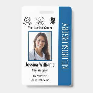 Persoonlijk ziekenhuiswerknemerslogo en foto-ID Badge