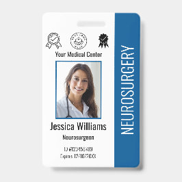 Persoonlijk ziekenhuiswerknemerslogo en foto-ID Badge