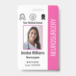 Persoonlijk ziekenhuiswerknemerslogo en foto-ID Badge
