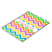 Persoonlijk zigzag-chevronpatroon Kleurrijk wit Notitieboek (Linkerzijde)