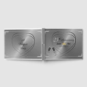 Persoonlijk Zilver 25th Wedding Jubileum Gastenboek (Volledig)