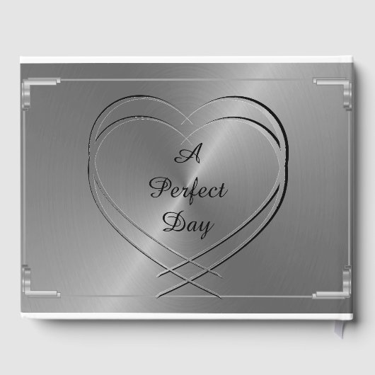 Persoonlijk Zilver 25th Wedding Jubileum Gastenboek (Achterkant)