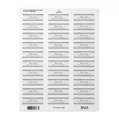Persoonlijk Zilver Glitter Retouradres Etiket (Full Sheet)
