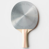 Persoonlijk zilver Metallic Tafeltennisbatje (Voorkant)