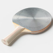 Persoonlijk zilver Metallic Tafeltennisbatje (Voorkant Gekanteld)