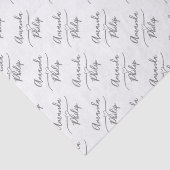 Persoonlijk zilveren en witte bruiloft, Koppel Tissuepapier (Detail)