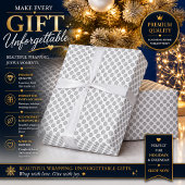 Persoonlijk zilveren polka-stip cadeaupapier