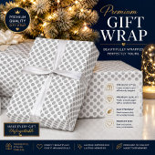 Persoonlijk zilveren polka-stip cadeaupapier