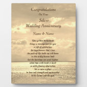 Persoonlijk Zilverweddenschap Jubileum Fotoplaat (Voorkant)