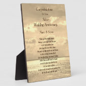 Persoonlijk Zilverweddenschap Jubileum Fotoplaat (Zijkant)