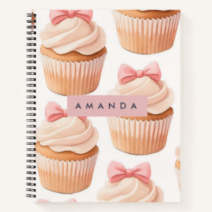 Persoonlijk Zoet Cupcake Coquette Patroon Notitieboek