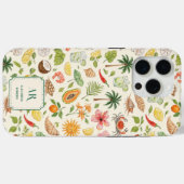 Persoonlijk Zomer Watercolor Monogram Case-Mate iPhone Case (Achterkant (horizontaal))