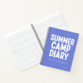 Persoonlijk zomerkampdagboek in Periwinkle Notitieboek (Binnen)