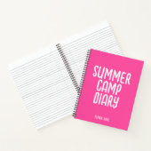 Persoonlijk zomerkampdagboek in roze  notitieboek (Binnen)