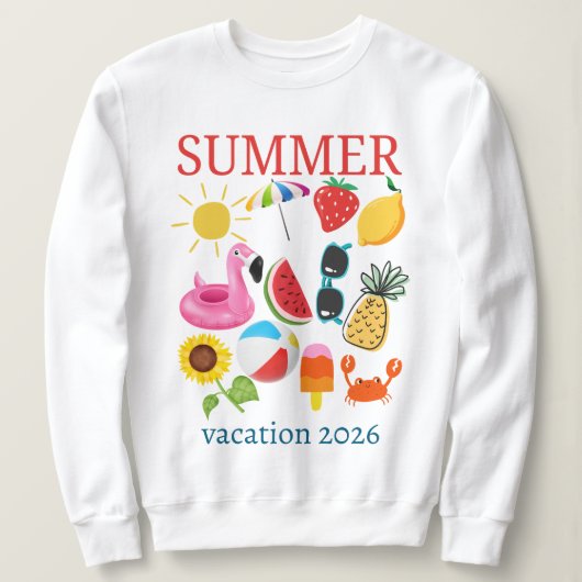 Persoonlijk zomervakantie ontwerp  trui (Design voorkant)