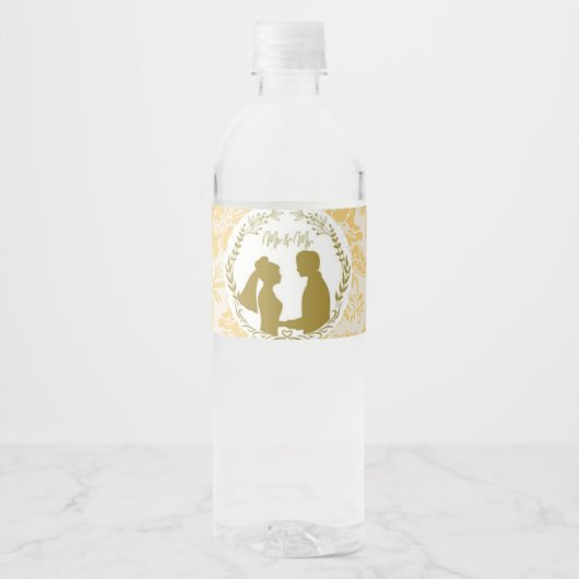 Persoonlijk Zonnebloem Bloem Waterfles Label Etiket (Voorkant)