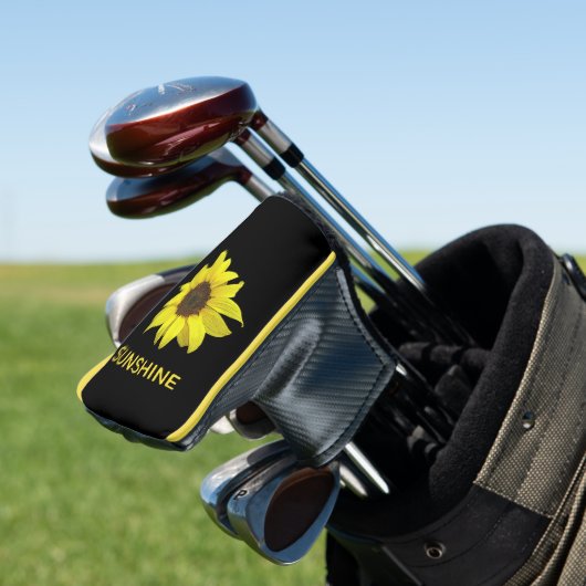 Persoonlijk Zonnebloem Hoesje Golfheadcover (Insitu)