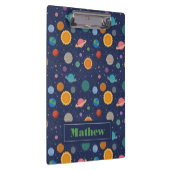 Persoonlijk zonnestelsel met zon en planeten klembord (Rechts)