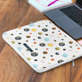 Persoonlijk zonnestelsel planeten laptop sleeve