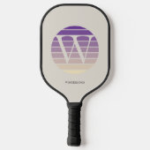 Persoonlijk Zonsopgang Pastel Monogram Pickleball Paddle (Achterkant)