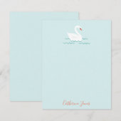 Persoonlijk Zwanen Briefpapier Notitiekaartje (Voorkant / Achterkant)