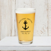 Persoonlijk zwart anker boot glas