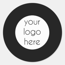 Persoonlijk zwart bedrijfslogo label merk