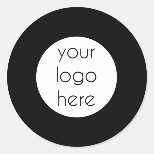 Persoonlijk zwart bedrijfslogo label merk (Voorkant)