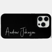 Persoonlijk zwart Case-Mate iPhone case (Achterkant (horizontaal))