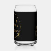 Persoonlijk zwart en goud blikvorm glas (Links)