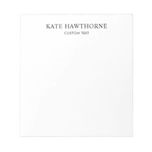 Persoonlijk Zwart en Wit Elegant Minimalistisch Notitieblok