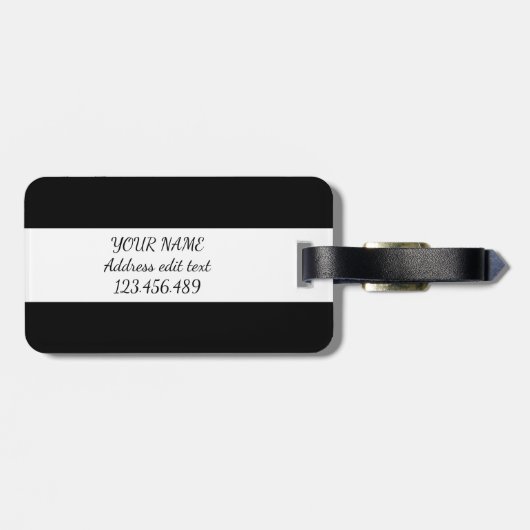 Persoonlijk zwart en wit grappig piraat Panda Bagagelabel (Achterkant horizontaal)