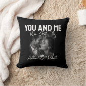 Persoonlijk zwart fotokoppel 'Jij en ik' Kussen (Deken)