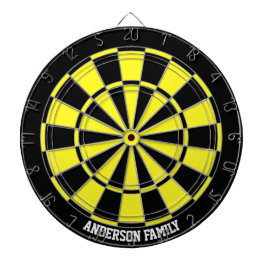 Persoonlijk zwart & geel tweekleurig dartbord
