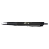 Persoonlijk zwart gouden monogram groen pen (Bodem)