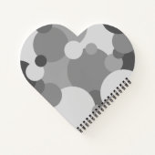 Persoonlijk zwart-grijze moleculen hart notitieboe notitieboek (Achterkant)