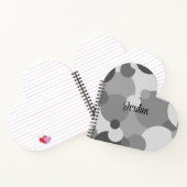 Persoonlijk zwart-grijze moleculen hart notitieboe notitieboek (Binnen)