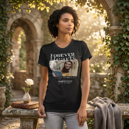 Persoonlijk zwart-grijze rouwfoto-herdenkingsshirt t-shirt