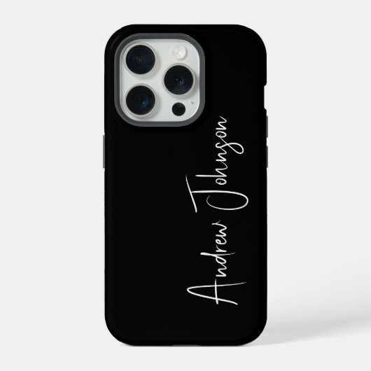 Persoonlijk zwart iPhone hoesje (Achterkant)