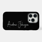 Persoonlijk zwart iPhone hoesje (Achterkant horizontaal)