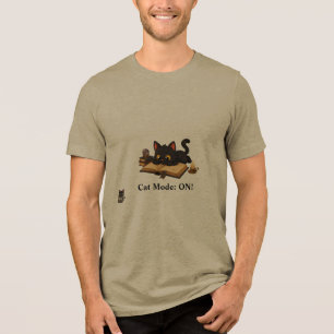 Persoonlijk zwart kat boek liefhebber aangepaste n Tri-Blend shirt