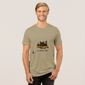 Persoonlijk zwart kat boek liefhebber aangepaste n Tri-Blend shirt (Voorkant volledig)