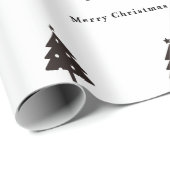 Persoonlijk zwart kerstboom inpakpapier (Rol Hoek)
