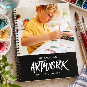 Persoonlijk zwart kunstenaar foto schetsboek notitieboek